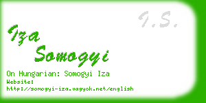 iza somogyi business card